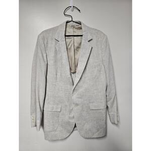 Vtg Anderson Little Mens Tan Blazer 46S Jacket Sport Coat Preppy Summer Resort